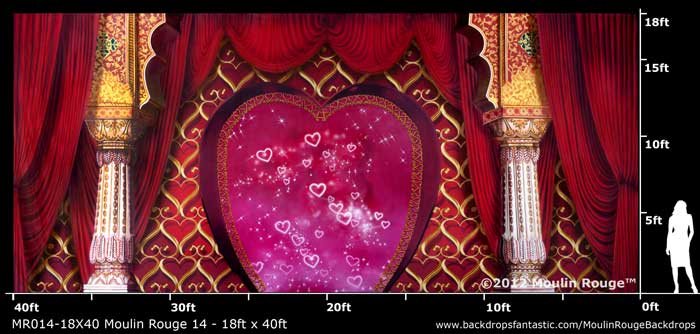 Backdrop MR 014-18X40 Moulin Rouge 14 - 18ft x 40ft