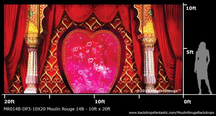 Backdrop MR 014B-DP3-10X20 Moulin Rouge 14B 10ft x 20ft