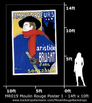 Backdrop MR 019-14X10 Moulin Rouge Poster 1