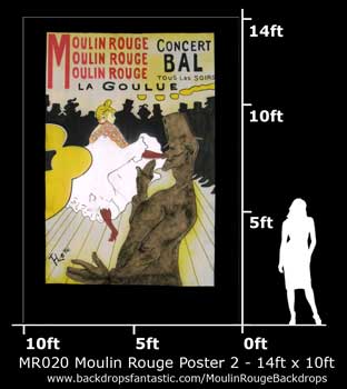 Backdrop MR 020-14X10 Moulin Rouge Poster 2