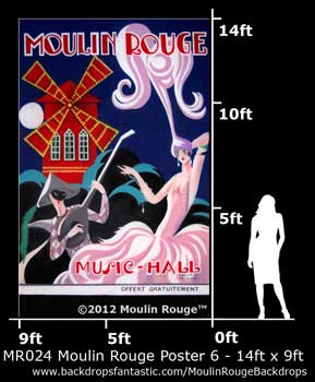 Backdrop MR 024-14X9 Moulin Rouge Poster 6